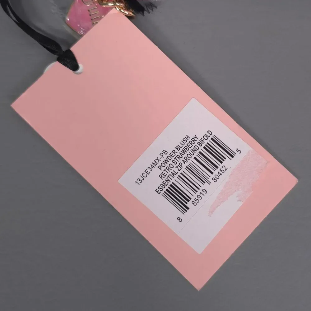 JUICY COUTURE Womens New Wallet Powder Blush Retro Strawberry Essential Zip